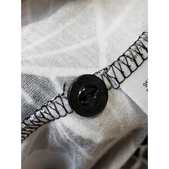 Isaac Mizrahi Sheath Dress Womens L Multi Geo Print Tie Waist Button Front Neck - Picture 9 of 13